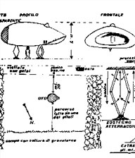 Schema dell'UFO e   Identikit degli alieni avvistati da Franco Premi